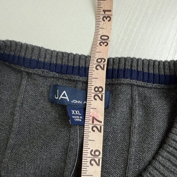 NWT John Ashford Gray V-Neck 100% Cotton Sweater XXL - Picture 9 of 9